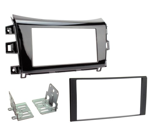 2-DIN frame Nissan Navara 15 - 19 piano zwart