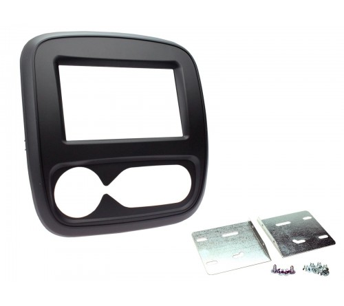 2-DIN frame Opel Vivaro  Trafic 14- auto airco  zwart