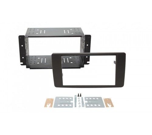 2-DIN frame MAN TGS  TGX 07- rubber touch  zwart