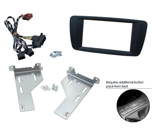 2-DIN frame Seat Ibiza 08-14 zonder OEM navigatie  zwart