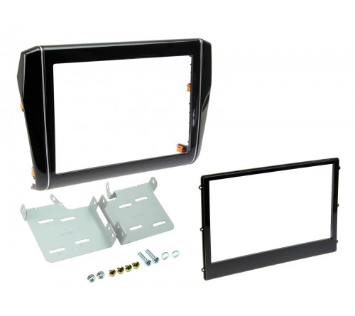2-DIN frame Suzuki Swift 17- zwart-zilverkleurig