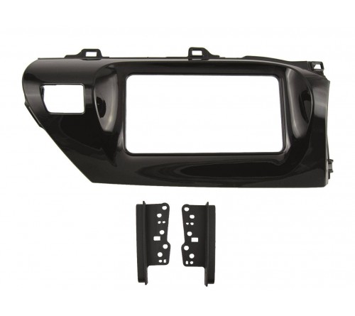 2-DIN frame Toyota Hilux 15-20 piano zwart RHD