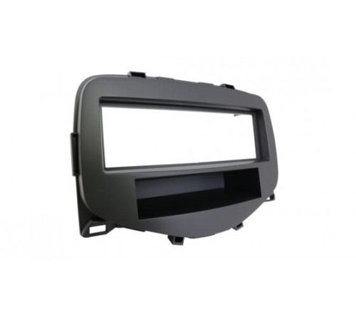 2-DIN frame Citroen C1  108  Aygo 14- met bakje  zwart