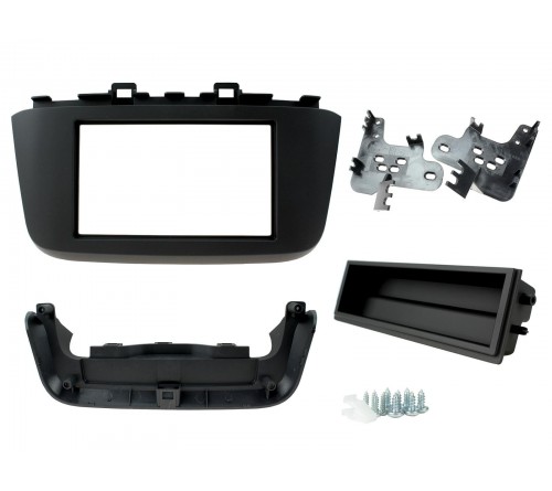 2-DIN frame Hyundai Kona 18-  met bakje ISO  zwart