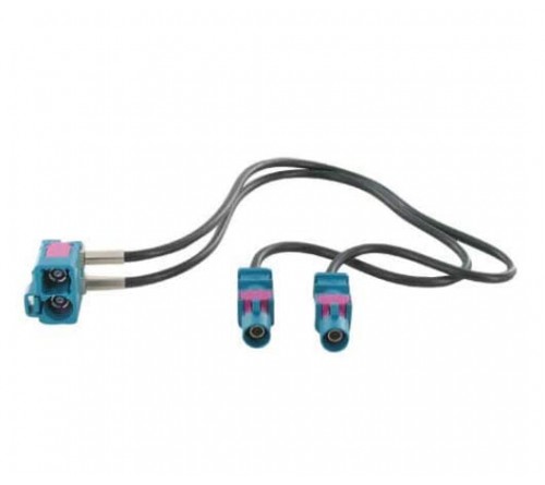 adapterkabel 25 cm dubbel Fakra M - Fakra F 90°