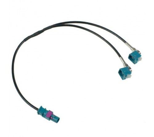 adapterkabel 15 cm Y splitter Fakra M - 2x Fakra F 90°