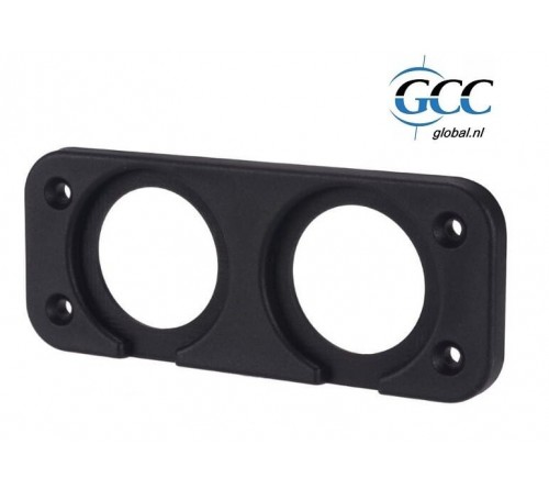 montageplaat 2 gaten op rij voor ronde plug front mount