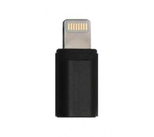 Kabeladapter micro-usb F - lightning Bury 0.02m zwart