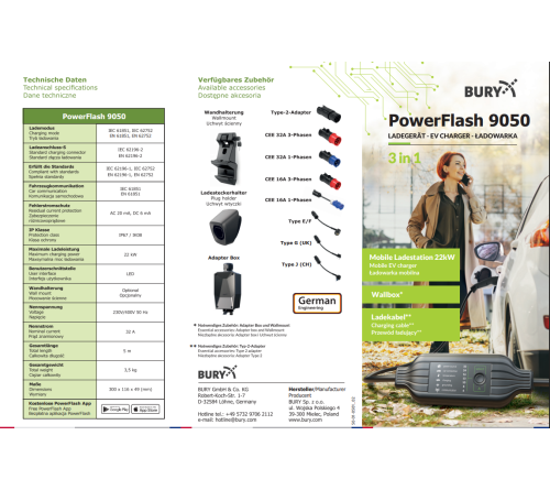 Bury PowerFlash PF9050 SET Premium 3-pack