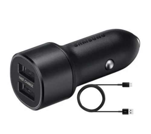 Lader 12/24V Samsung EP-L1100WBEGEU 2x usbA + usbC zwart