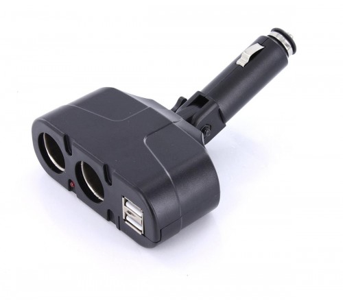 Lader 12V adapter 2x usbA + 2x sig.plug F max 2.5A