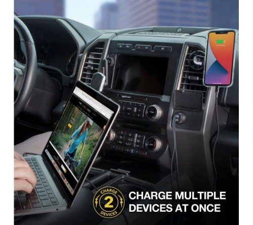 Lader 12/24V Scosche 60W 2x usbC PD 3.0 zwart