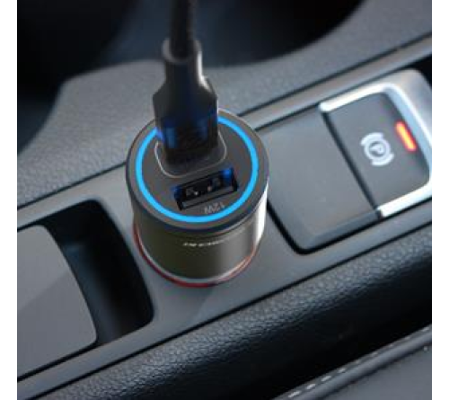 Lader 12/24V Scosche FoundIT 42W 1 x usbC 1 x usbA locator