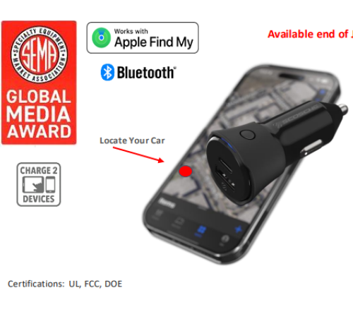 Lader 12/24V Scosche FoundIT 42W 1 x usbC 1 x usbA locator