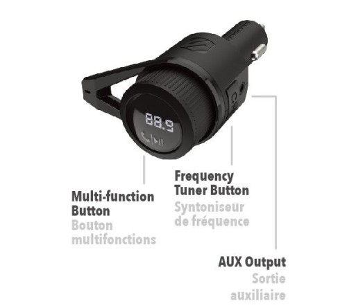 Wireless Carkit FM transmitter 12W 2x usbA