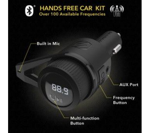 Wireless Carkit FM transmitter 12W 2x usbA