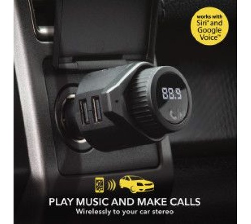 Wireless Carkit FM transmitter 12W 2x usbA