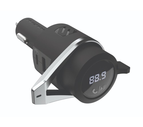 Wireless Carkit FM transmitter 18W PD 1x usbA 1xusbC 1xjack