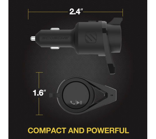 Wireless Carkit FM transmitter 18W PD 1x usbA 1xusbC 1xjack