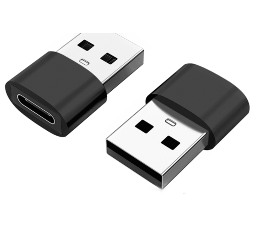 Kabeladapter usbC F - usbA zwart 2 stuks