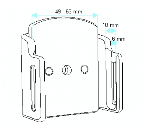 Brodit houder verstelbaar 49-63 6-10mm universeel