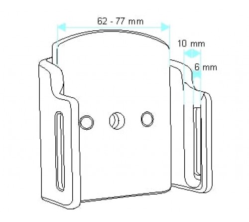 Brodit houder verstelbaar 62-77/6-10mm iPh 12/13 Mini Skin