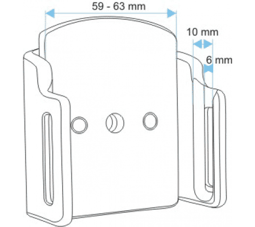 Brodit houder Apple iPhone SE/5/5S met Skins 59-63/6-10mm