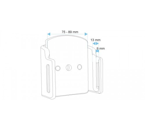 Brodit houder verstelbaar 75-89/9-13mm iPh 8/X/11