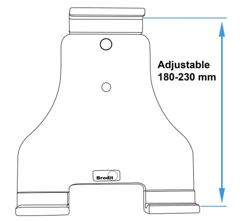 Brodit houder Universeel Tablet 180-230mm/ 25mm