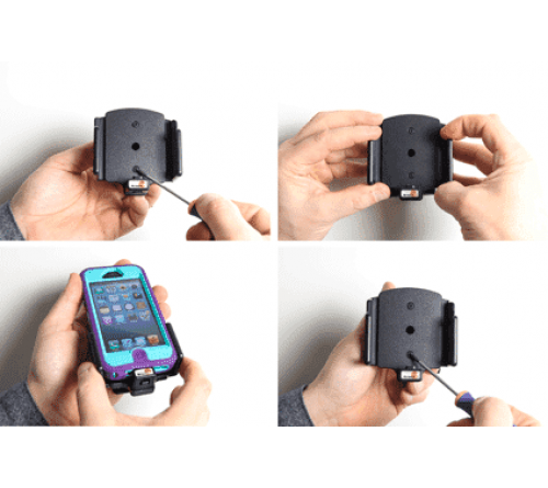 Brodit houder verstelbaar 62-77/9-13mm lightn.->usb-A iPh 5