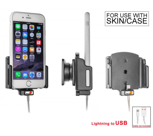 Brodit houder verstelb.Apple iPhone 7/8/X/Xs lightning->USB