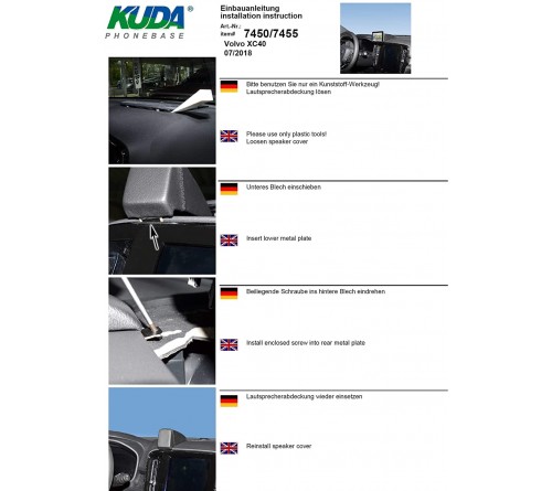 Kuda console Volvo XC40 18-NAVI