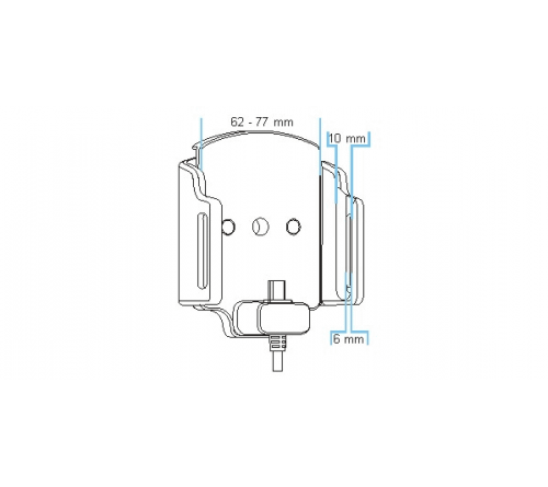 Brodit h/l micro-usb verstelb 62-77/6-10mm usb-A sig.