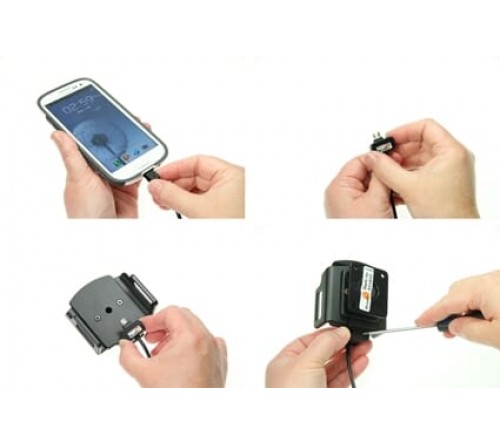 Brodit h/l micro-usb verstelb 62-77/12-16mm usb-A sig.