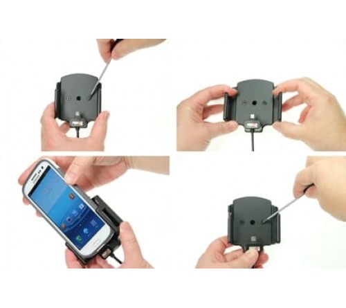 Brodit h/l micro-usb verstelb 62-77/12-16mm usb-A sig.