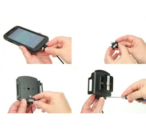 Brodit h/l micro-usb verstelb. b.75-89/d6-10 mm met USB sig.