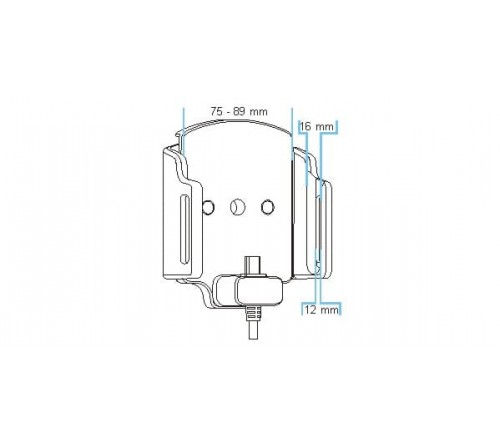 Brodit h/l usb-C verstelb 75-89/12-16mm usb-A sig.