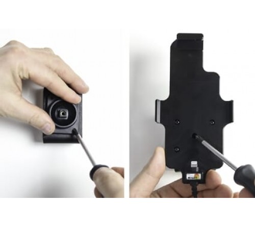 Brodit houder/lader Apple iPhone X/Xs met skin USB sig.