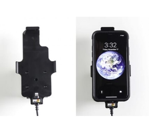 Brodit houder/lader Apple iPhone X/Xs met skin USB sig.