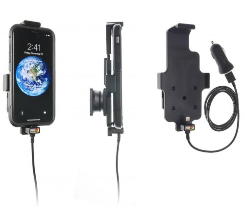 Brodit houder/lader Apple iPhone X/Xs met skin USB sig.
