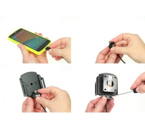 Brodit h/l micro-usb verstelb 62-77/9-13mm usb-A fixed