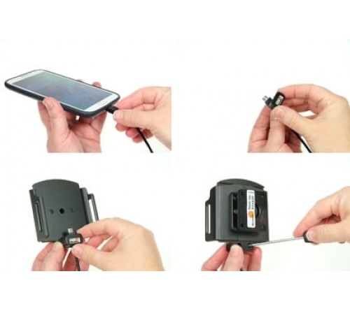 Brodit h/l micro-usb verstelb 75-89/9-13mm usb-A fixed