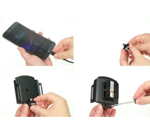 Brodit h/l micro-usb verstelb 75-89/12-16mm usb-A fixed