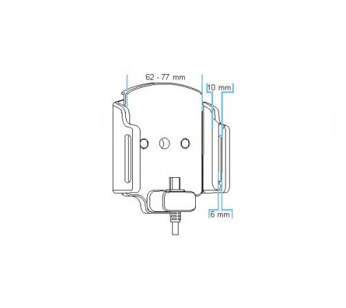 Brodit h/l usb-C verstelb 62-77/6-10mm usb-A fixed