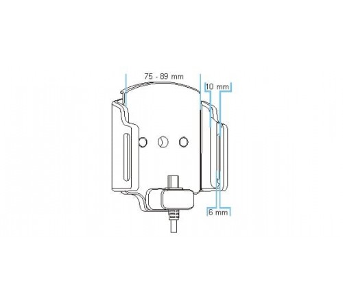Brodit h/l usb-C verstelb 75-89/6-10mm usb-A fixed