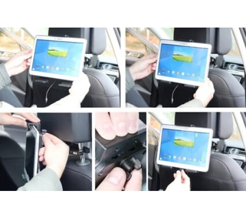 Brodit h/l Tablet verstelb 180-230mm micro-usb-usb-A fixed