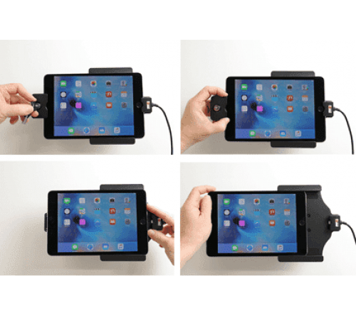 Brodit houder/lader Apple iPad Mini 4/5 USB sig. plug LOCK