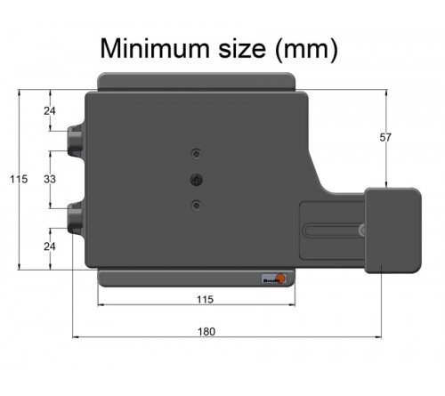 Brodit houd.Uni.Tablet 115-138/ 180-210mm met veerweerstand
