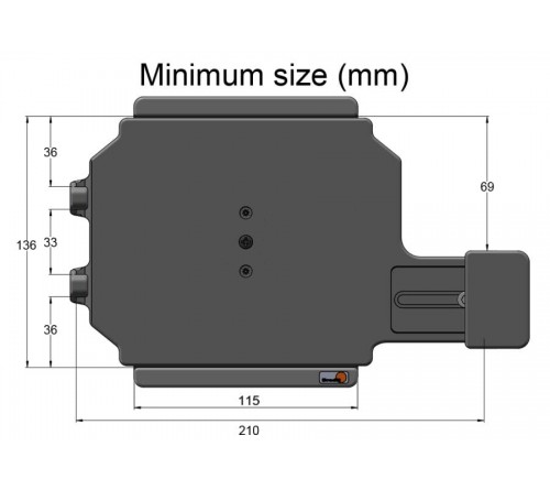 Brodit houd.Uni.Tablet 136-164/ 210-240mm met veerweerstand