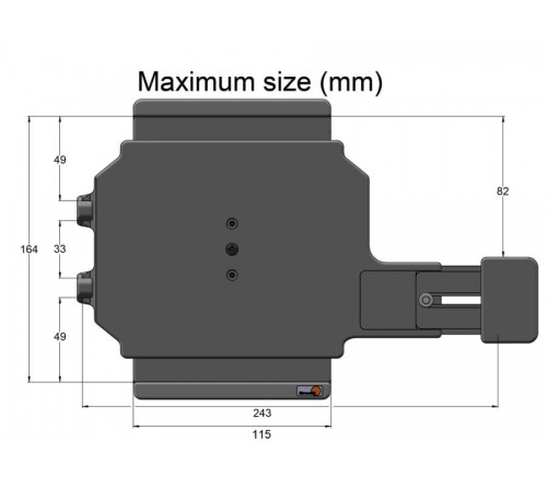 Brodit houd.Uni.Tablet 136-164/ 210-240mm met veerweerstand